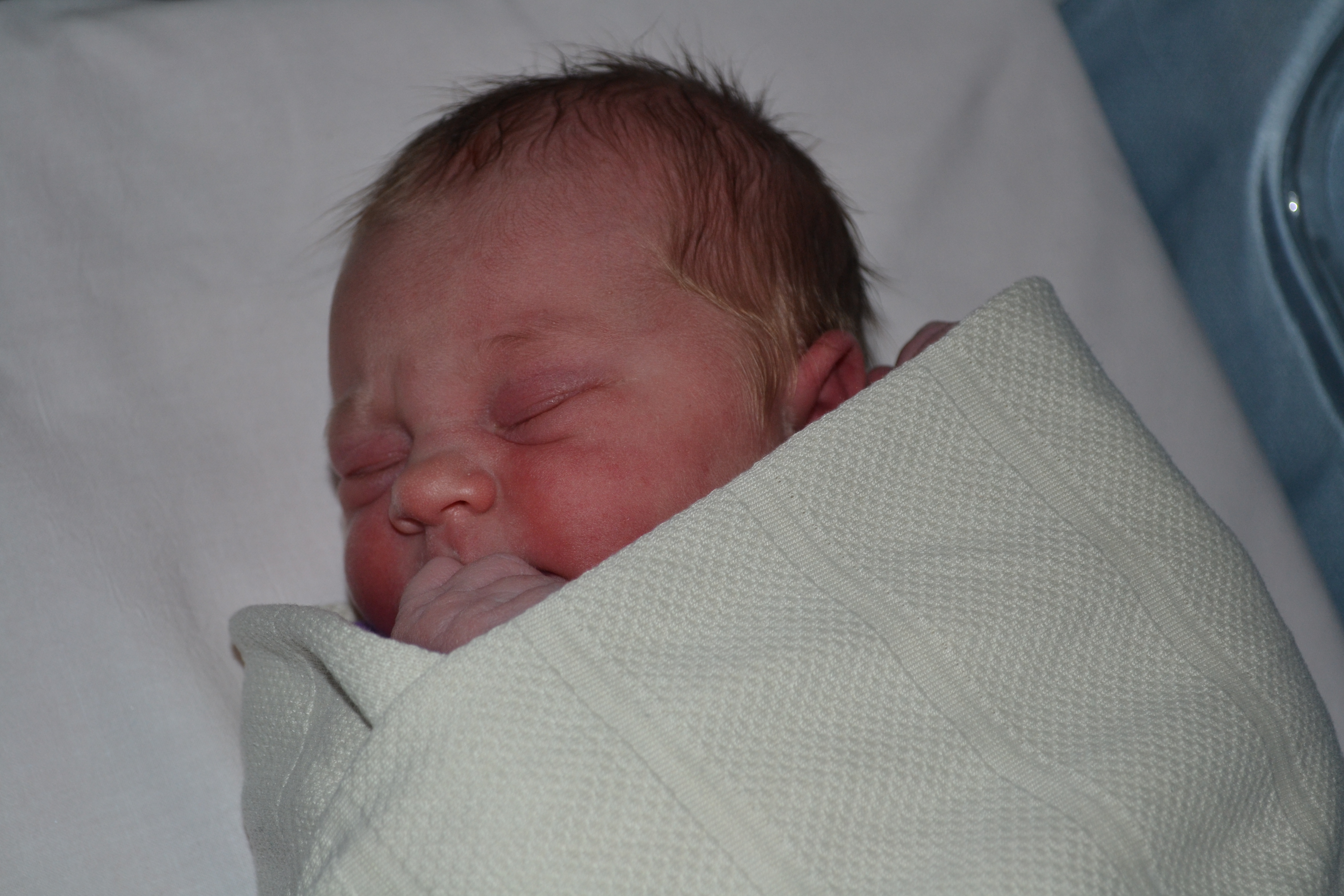 Emma just a few hours old