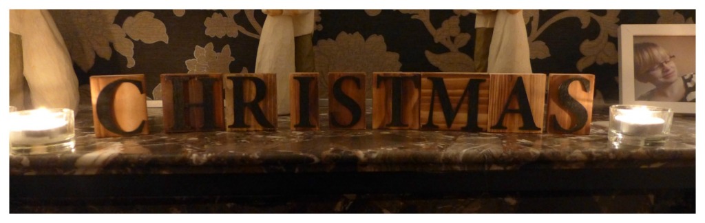 Christmas wooden blocks