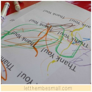 easy toddler thank you cards