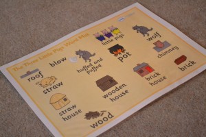 3 pigs word mat