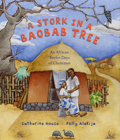 a stork in a baobab tree