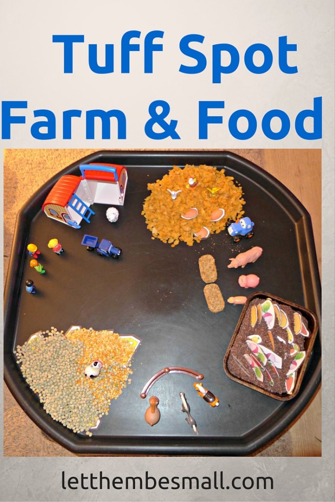 Farm and Food tuff spot activity to help children understand where food comes from