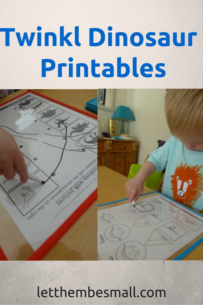 links to a wide range of pre school dinosaur themed printables