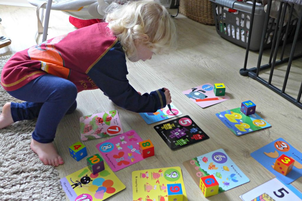 number sensory bin