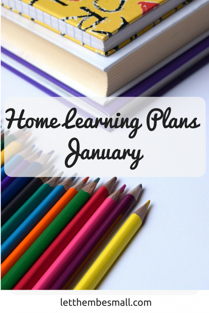 our home learning has taken a bit of a back seat in recent months, but here are our January plans
