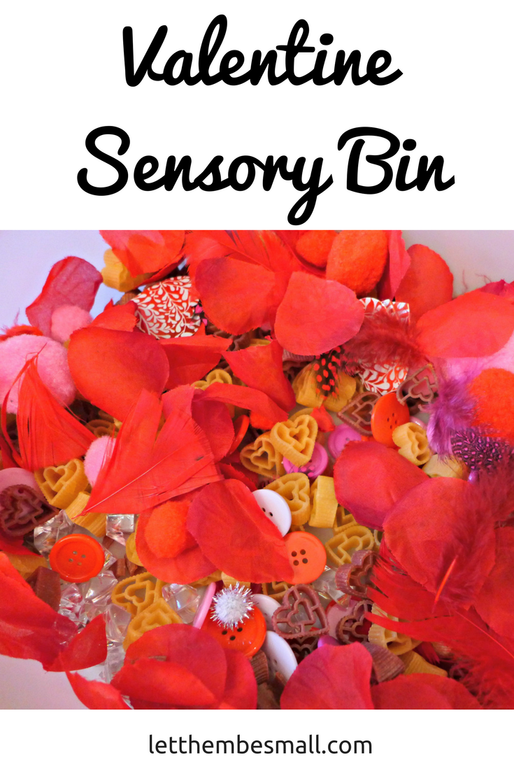 this valentine sensory bin is perfect for little hands to get to work with
