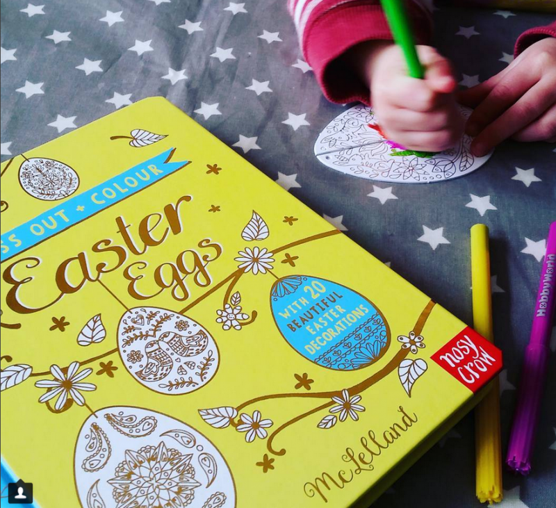 press out and colour easter eggs