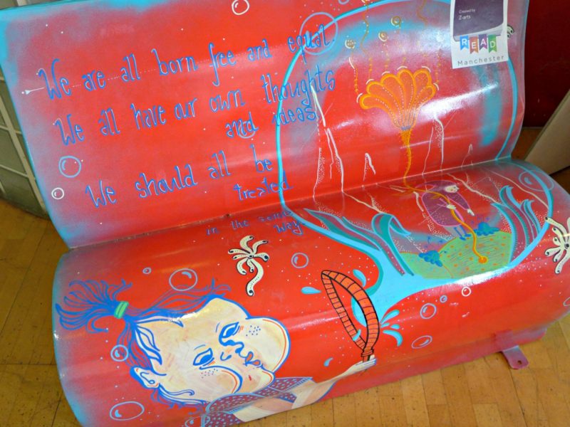 Manchester Book Benches literacy trust