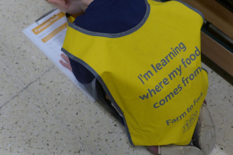 child at the Tesco Farm to Fork Trail