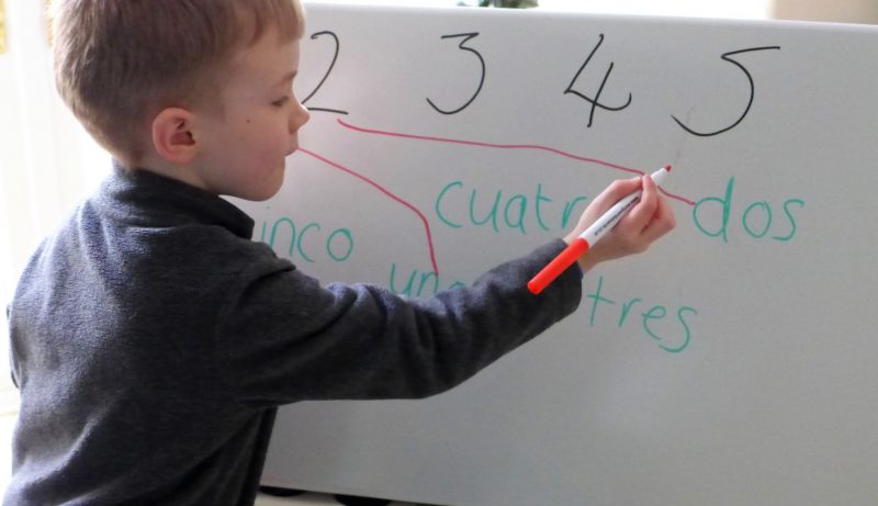 matching spanish words and numbers